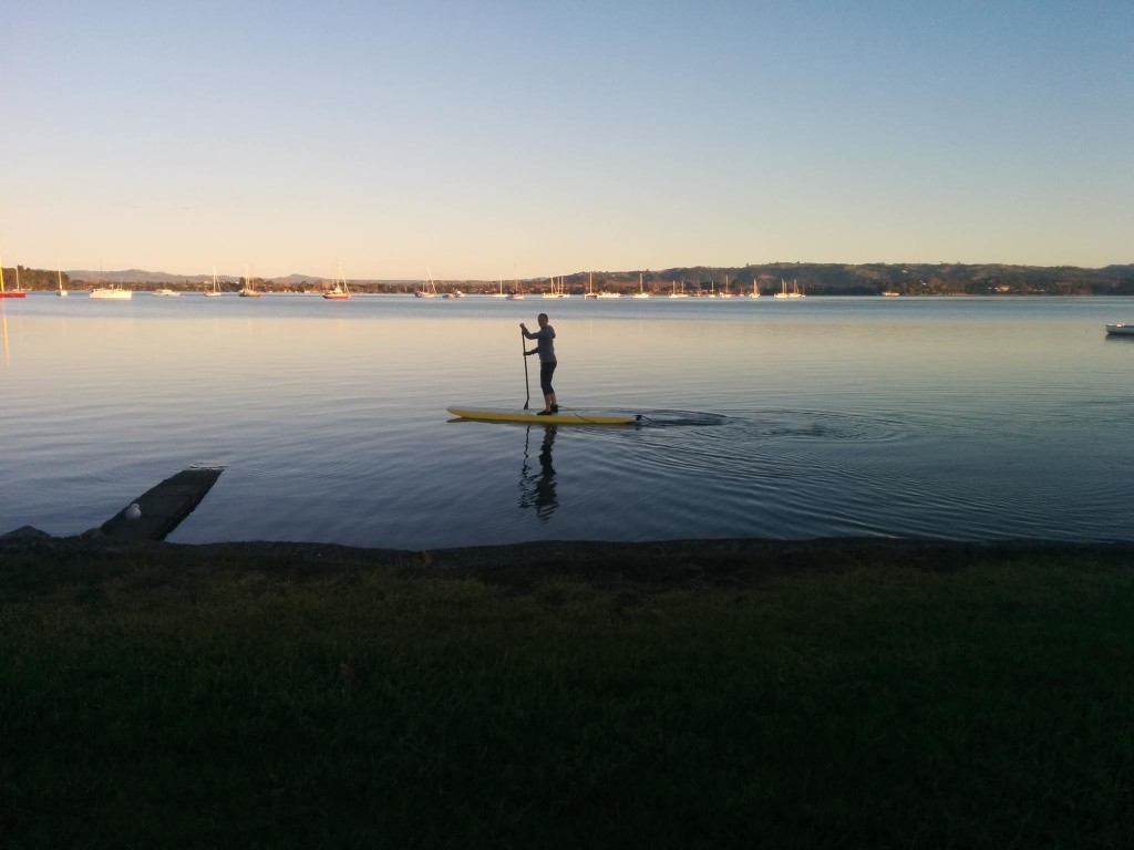 paddleboarding